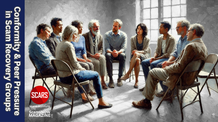 Conformity and Peer Pressure in Scam Recovery Groups - 2025 -- on SCARS Institute ScamsNOW.com - The Magazine of Scams, Scam Victims, and Scam Psychology