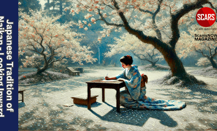 Japanese Tradition of Naikan - Looking Inward - 2025 - on SCARS Institute ScamsNOW.com - The Magazine of Scams, Scam Victims, and Scam Psychology
