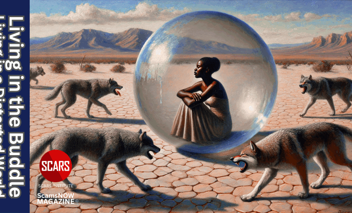 Living in the Invisible Safety Bubble - 2025 - on SCARS Institute ScamsNOW.com - The Magazine of Scams, Scam Victims, and Scam Psychology