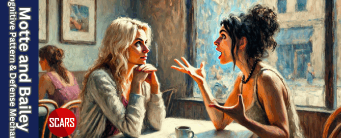 Motte and Bailey - A Cognitive Pattern & Defense Mechanism that Inhibits Honest Acceptance - 2025 - on SCARS Institute ScamsNOW.com - The Magazine of Scams, Scam Victims, and Scam Psychology