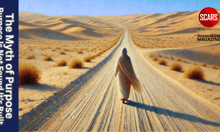 The Myth of Purpose - Purpose Is Not Found It’s Built - 2025 - on SCARS Institute ScamsNOW.com - The Magazine of Scams, Scam Victims, and Scam Psychology