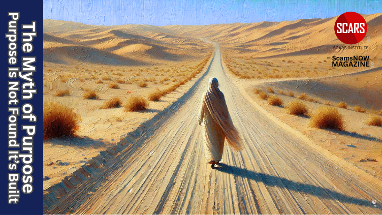 The Myth of Purpose - Purpose Is Not Found It’s Built - 2025 - on SCARS Institute ScamsNOW.com - The Magazine of Scams, Scam Victims, and Scam Psychology