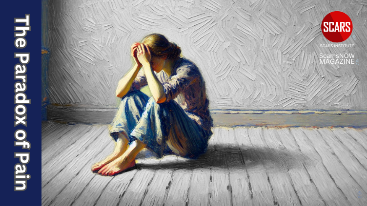 The Paradox of Pain - 2025 - on SCARS Institute ScamsNOW.com - The Magazine of Scams, Scam Victims, and Scam Psychology