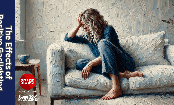 Positivity is a Form of Gaslighting - 2025 - on SCARS Institute ScamsNOW.com - The Magazine of Scams, Scam Victims, and Scam Psychology