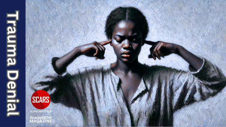 Why Trauma Denial After a Scam Hurts You and How to Face It Safely - 2025 - on SCARS Institute ScamsNOW.com - The Magazine of Scams, Scam Victims, and Scam Psychology