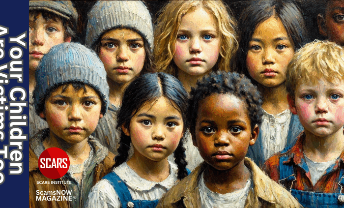 When Children Become Victims of Scams Too - An Guide for Parents - 2025 - on SCARS Institute ScamsNOW.com - The Magazine of Scams, Scam Victims, and Scam Psychology