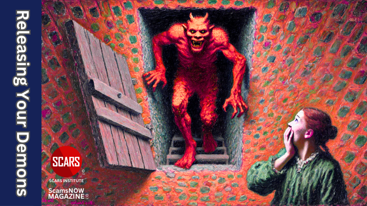 Releasing Your Demons - Compartmentalized Traumatic Memories Will Haunt You - 2025 - on SCARS Institute ScamsNOW.com - The Magazine of Scams, Scam Victims, and Scam Psychology