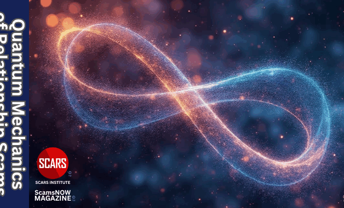 Quantum Mechanics of Relationship Scams - A Metaphor - 2025 - on SCARS Institute ScamsNOW.com - The Magazine of Scams, Scam Victims, and Scam Psychology