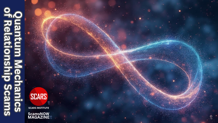 Quantum Mechanics of Relationship Scams - A Metaphor - 2025 - on SCARS Institute ScamsNOW.com - The Magazine of Scams, Scam Victims, and Scam Psychology