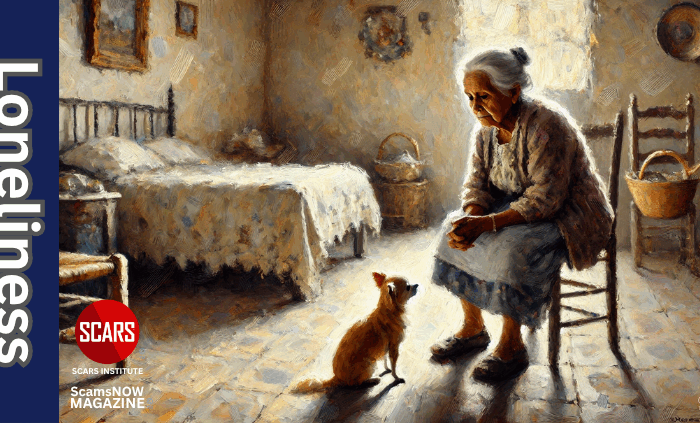The Loneliness of Scam Victim Recovery - 2025 - on SCARS Institute ScamsNOW.com - The Magazine of Scams, Scam Victims, and Scam Psychology