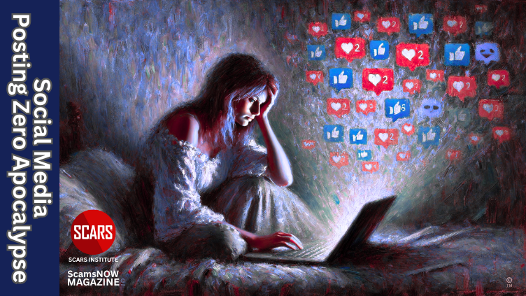 The Social Media 'Posting Zero' Apocalypse - The End of Posting and Commenting Online - 2025 - on SCARS Institute ScamsNOW.com - The Magazine of Scams, Scam Victims, and Scam Psychology