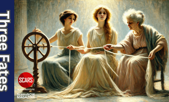 Three Fates and the Scam Victim's Journey - 2025 - on SCARS Institute ScamsNOW.com - The Magazine of Scams, Scam Victims, and Scam Psychology