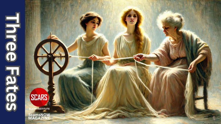 Three Fates and the Scam Victim's Journey - 2025 - on SCARS Institute ScamsNOW.com - The Magazine of Scams, Scam Victims, and Scam Psychology