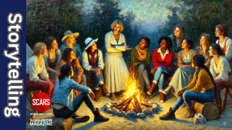Transform Your Survivor's Stories into an Epic Campfire Saga - 2025 - on SCARS Institute ScamsNOW.com - The Magazine of Scams, Scam Victims, and Scam Psychology