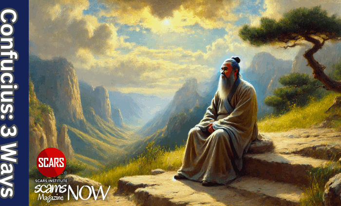 Three Paths To Wisdom & Healing After a Relationship Scam - Inspired by Confucius - 2025 13 Three Paths To Wisdom & Healing After a Relationship Scam - Inspired by Confucius - 2025 - on SCARS Institute ScamsNOW.com - The Magazine of Scams, Scam Victims, and Scam Psychology