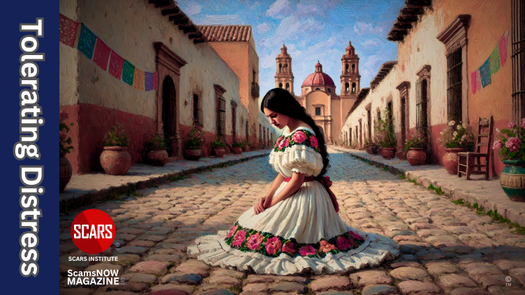 Tolerating Distress for Scam Victims - 2025 - on SCARS Institute ScamsNOW.com - The Magazine of Scams, Scam Victims, and Scam Psychology