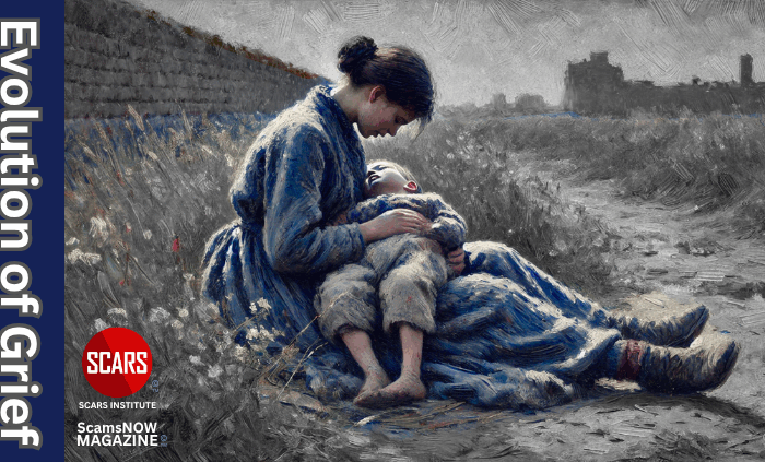 Anger & Self-Radicalization - Recovery Psychology 2023 3 The Evolution of Grief - Why We Have It and Why We Feel It - 2025 - on SCARS Institute ScamsNOW.com - The Magazine of Scams, Scam Victims, and Scam Psychology