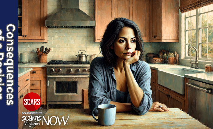 Consequences of a Decision - a Perspective by Vianey Gonzalez - a Scam Survivor - 2026 - on SCARS Institute ScamsNOW.com - The Magazine of Scams, Scam Victims, and Scam Psychology