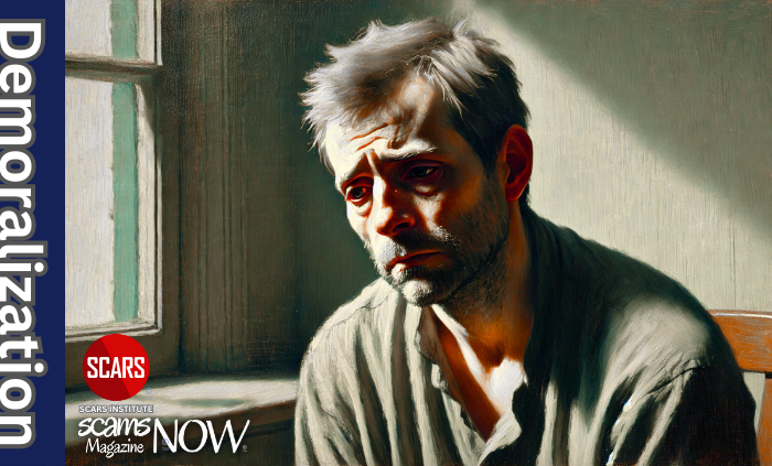 Motivational Denial - Recovery Psychology - 2023 19 Demoralization in Scam Victims - 2026 - on SCARS Institute ScamsNOW.com - The Magazine of Scams, Scam Victims, and Scam Psychology