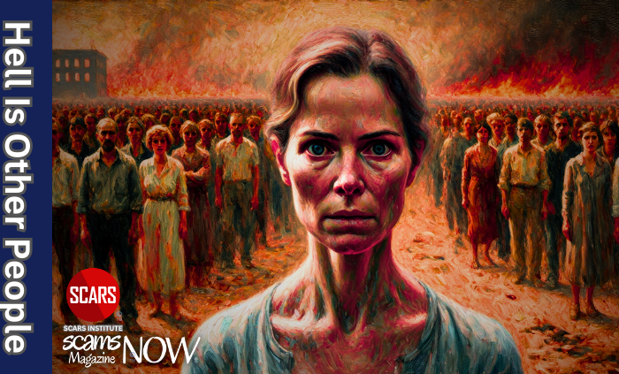 Hell Is Other People: A Scam Survivor’s Guide to the Judgment of the World - 2026 - on SCARS Institute ScamsNOW.com - The Magazine of Scams, Scam Victims, and Scam Psychology