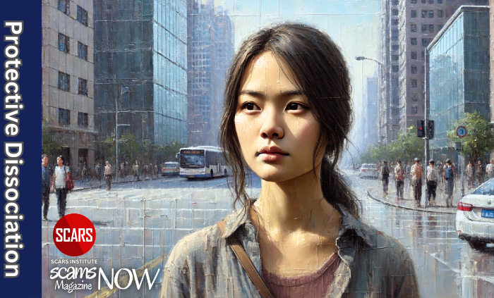 Protective Dissociation and Scam Victims - 2026 - on SCARS Institute ScamsNOW.com - The Magazine of Scams, Scam Victims, and Scam Psychology