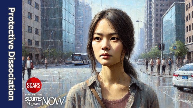 Protective Dissociation and Scam Victims - 2026 - on SCARS Institute ScamsNOW.com - The Magazine of Scams, Scam Victims, and Scam Psychology