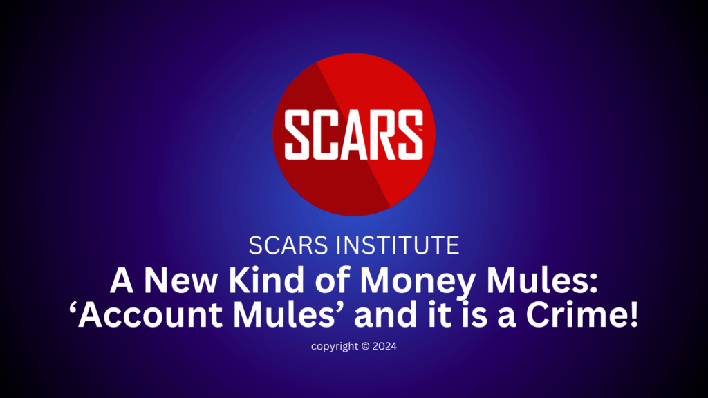 A New Kind of Money Mule: Account Mules - SCARS Institute Audio Brief Podcast #40