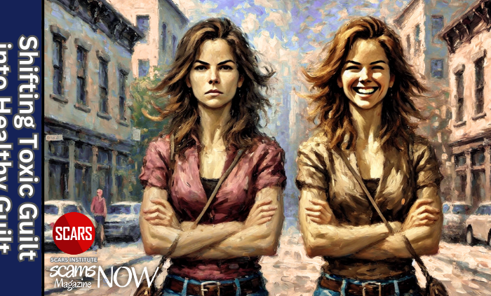 The Difference Between Toxic Guilt and Healthy Guilt -2026 - on SCARS Institute ScamsNOW.com - The Magazine of Scams, Scam Victims, and Scam Psychology