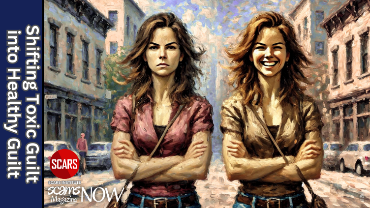 The Difference Between Toxic Guilt and Healthy Guilt -2026 - on SCARS Institute ScamsNOW.com - The Magazine of Scams, Scam Victims, and Scam Psychology