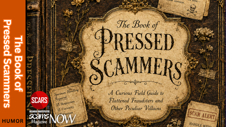 ScamsNOW.com! The Magazine for Scam Victims/Survivors from SCARS Institute - 2026 27 Book of Pressed Scammers - A Curious Field Guide to Flattened Fraudsters and Other Peculiar Villains