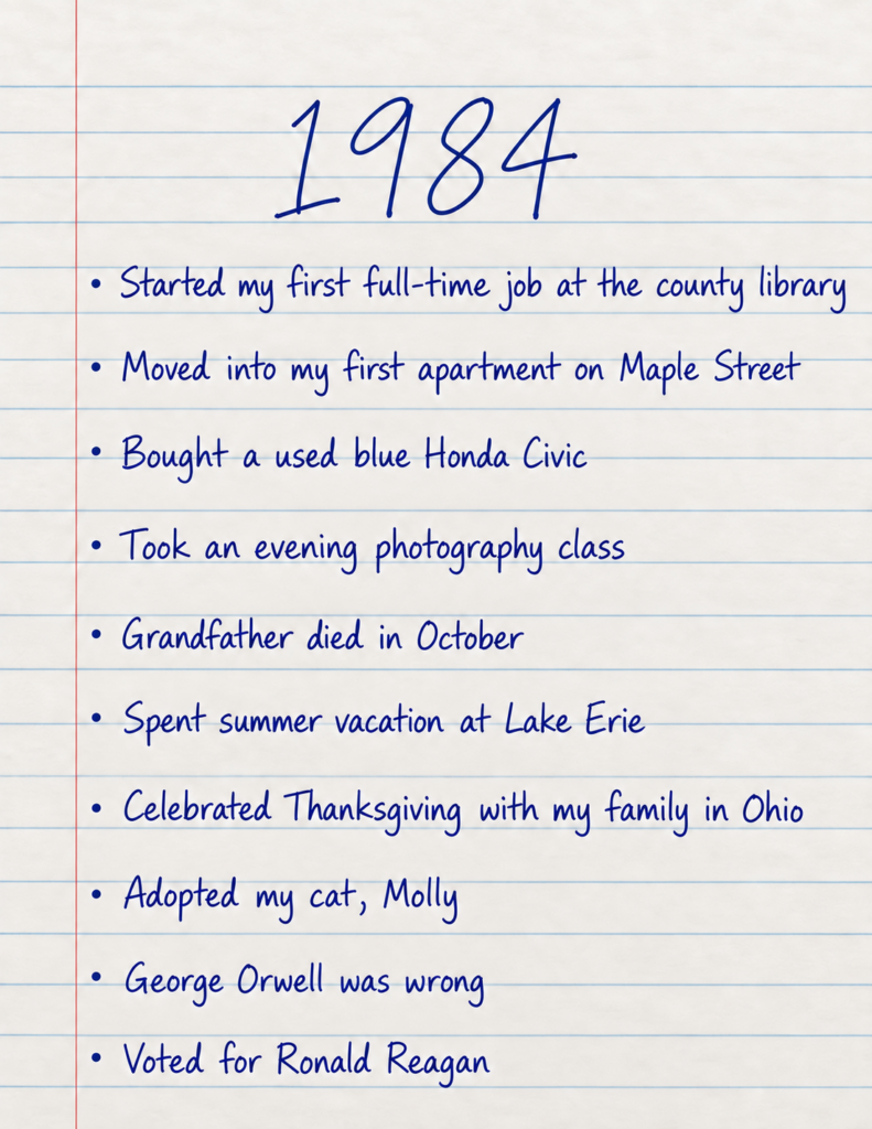 1984 - Your Memory Book - The Highlights of Your Life - Reclaiming the Full Story of Your Life