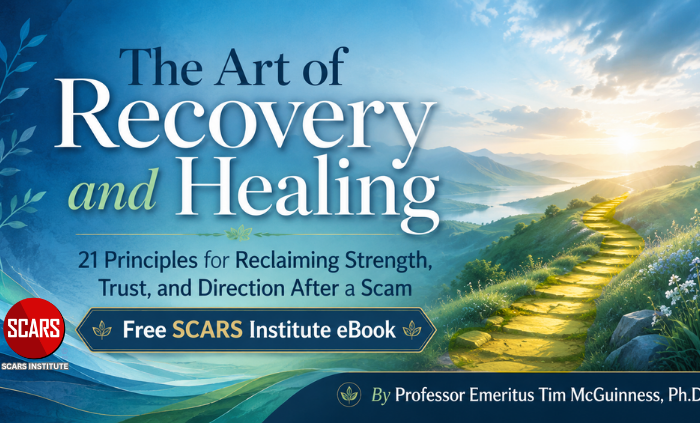 ScamsNOW.com! The Magazine for Scam Victims/Survivors from SCARS Institute - 2026 34 The Art of Recovery and Healing - Free SCARS Institute eBook